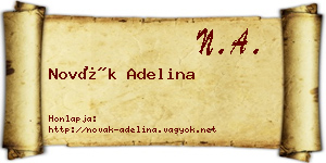 Novák Adelina névjegykártya