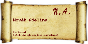 Novák Adelina névjegykártya